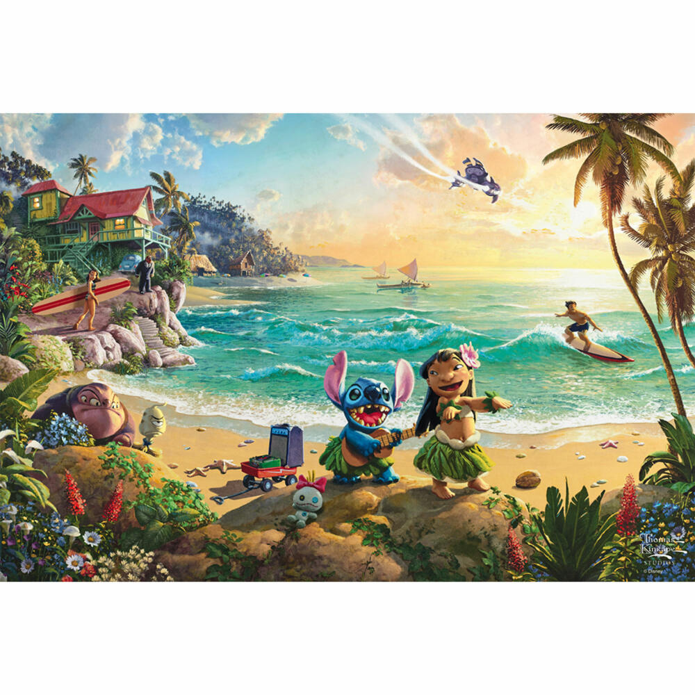 Schmidt Spiele Disney Lilo & Stitch, Thomas Kinkade, Puzzle, 200 Teile, Graspappe, 56557
