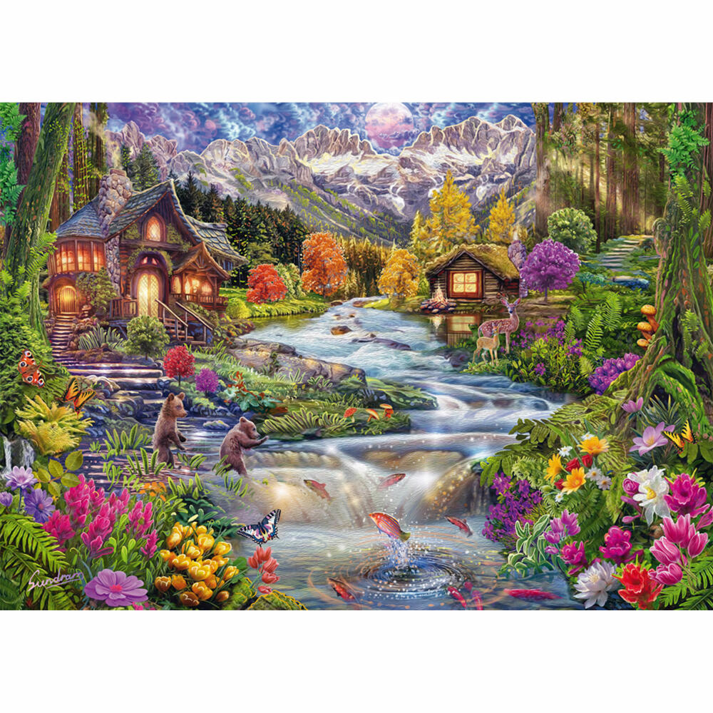 Schmidt Spiele Flussidyll in den Bergen, Puzzle, Erwachsenenpuzzle, Standard, 2000 Teile, 58868