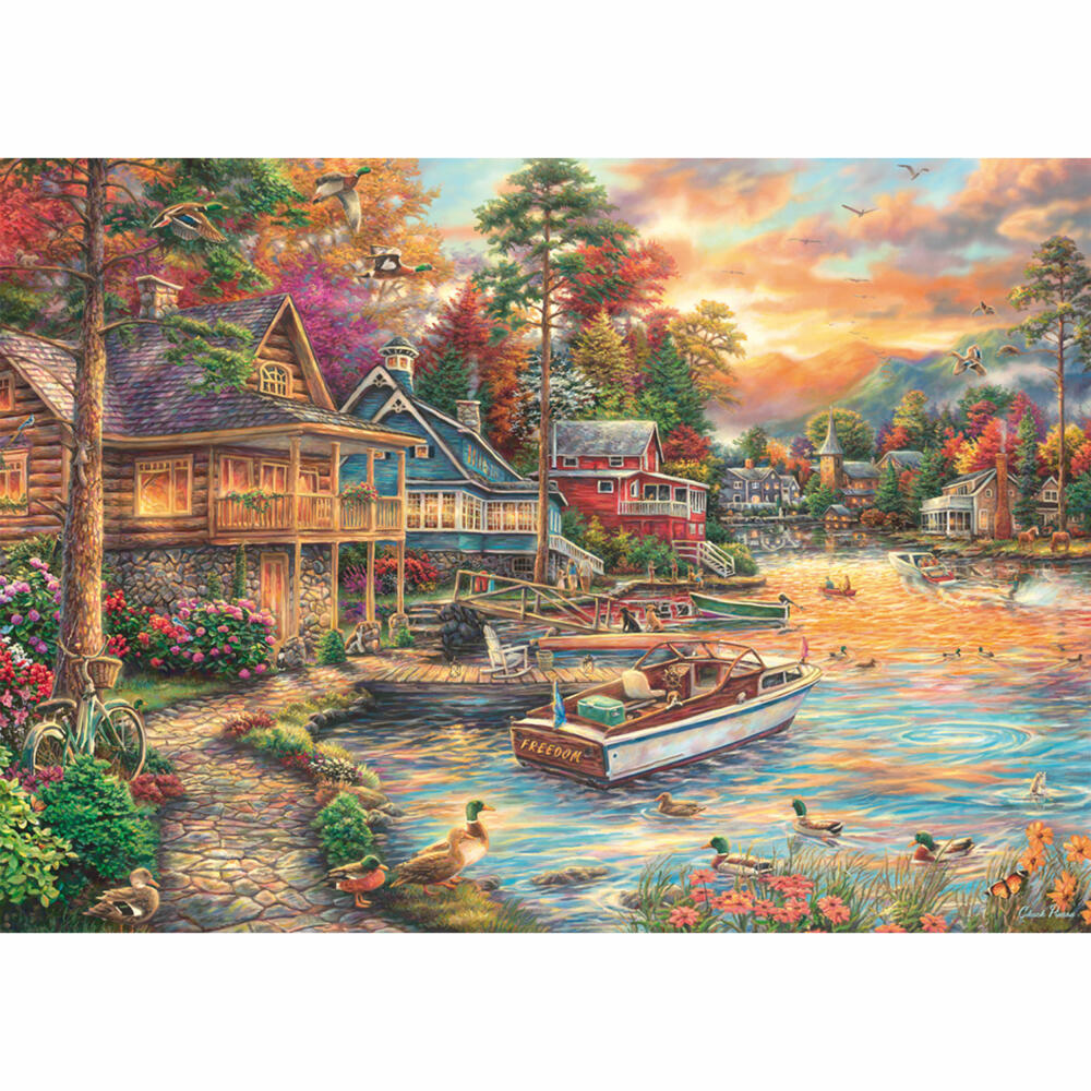 Schmidt Spiele Ufer im Abendgold, Chuck Pinson, Puzzle, Erwachsenenpuzzle, 1000 Teile, 58553