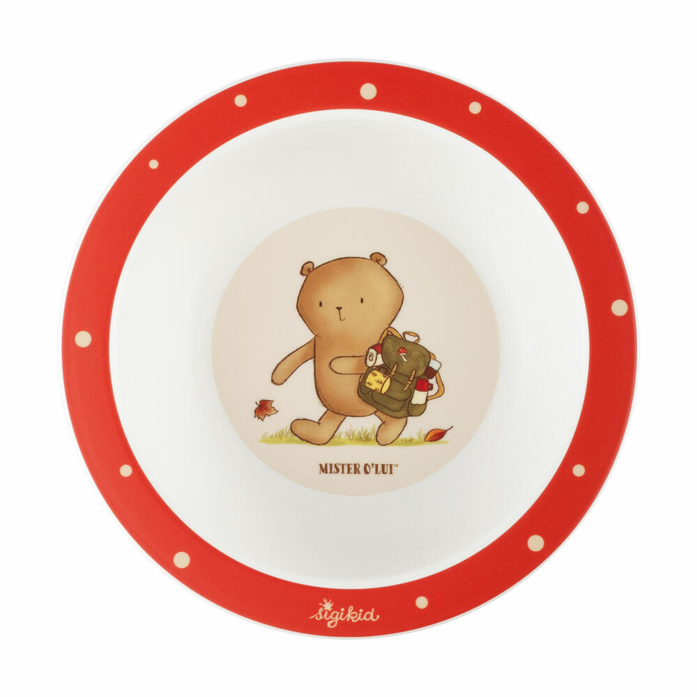 sigikid Mister O Lui Schüssel rot, Schale, Müslischale, Kinderschüssel, Kinder, rPET, Ø 15.5 cm, 52917