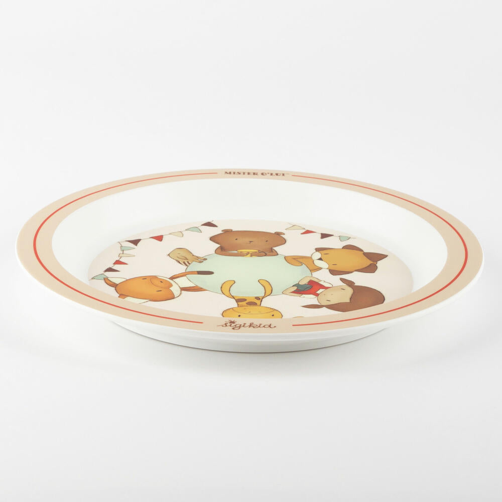 sigikid Mister O Lui Teller beige, Speiseteller, Kinderteller, Kinder, rPET, Ø 22 cm, 52921