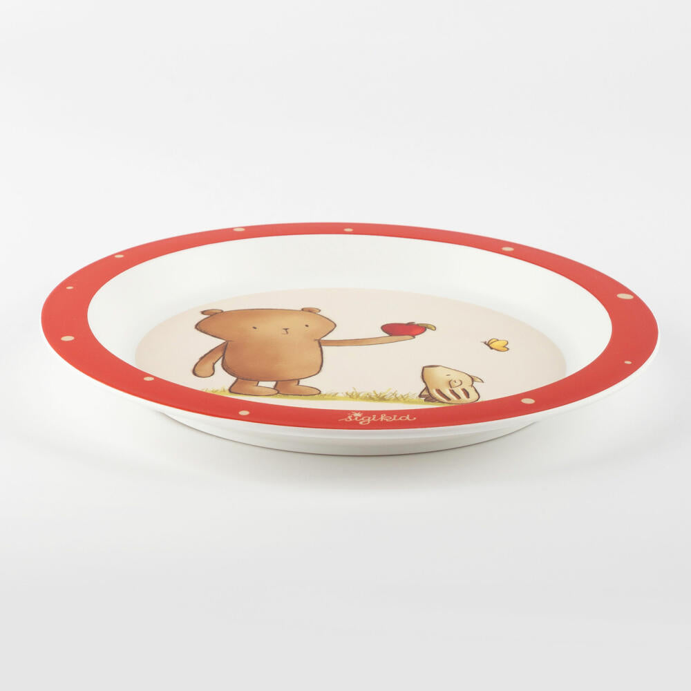 sigikid Mister O Lui Teller rot, Speiseteller, Kinderteller, Kinder, rPET, Ø 22 cm, 52916