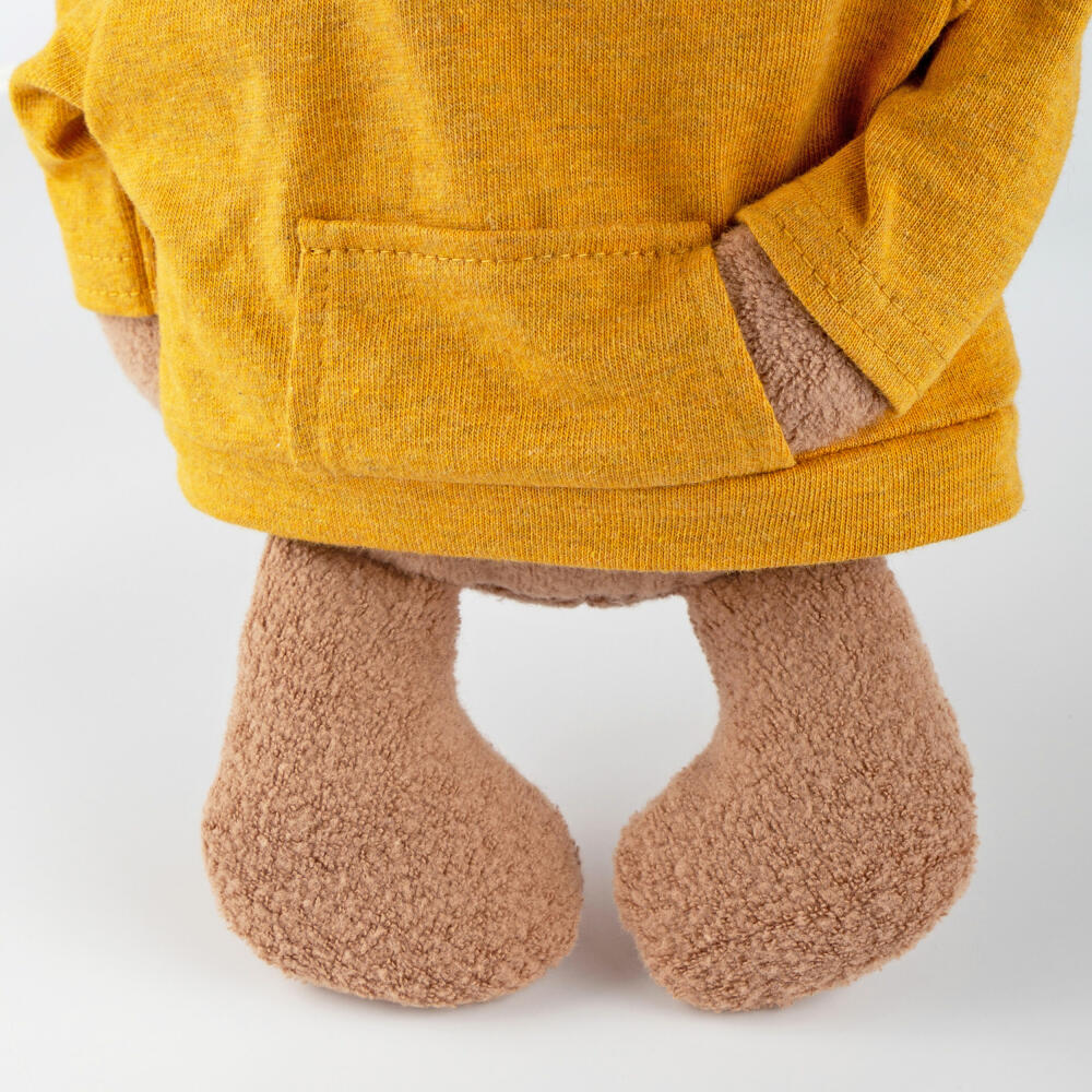 sigikid Mister O Lui Mister O Lui, gelber Hoodie, Kuscheltier, Plüschtier, Stofftier, Baumwolle / Polyester, 52903