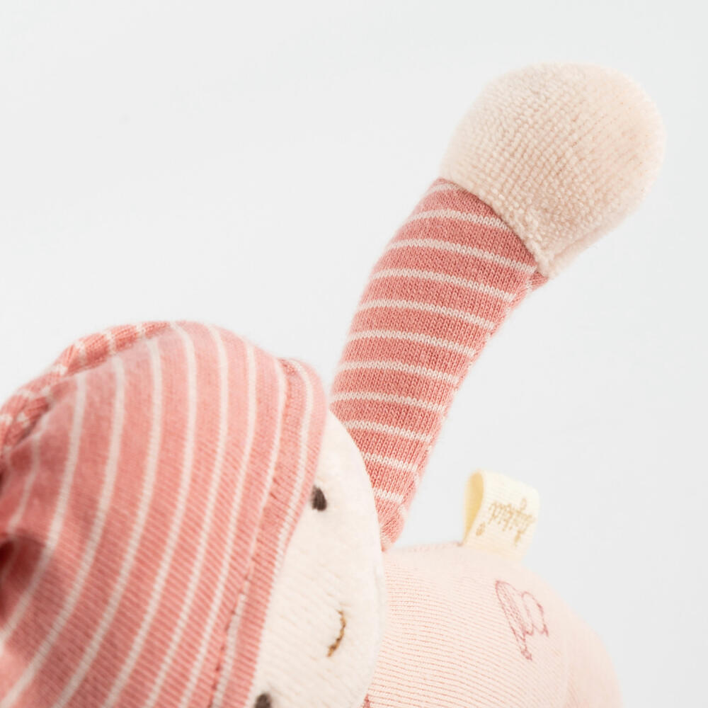 sigikid Püppchen sigibaby, Rassel, Puppe, Rasselpüppchen, Spielzeug, Baby, Baumwolle, Rosa, 39984