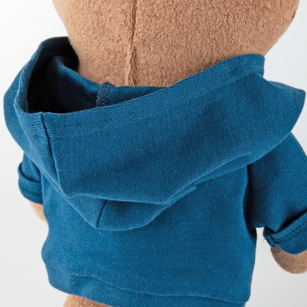 sigikid Mister O Lui Mister O Lui, blauer Hoodie, Kuscheltier, Plüschtier, Stofftier, Baumwolle / Polyester, 52933