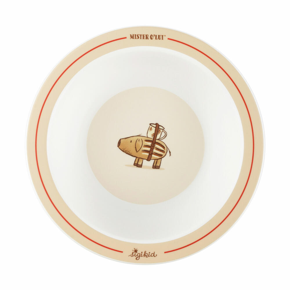 sigikid Mister O Lui Schüssel beige, Schale, Müslischale, Kinderschüssel, Kinder, rPET, Ø 15.5 cm, 52922