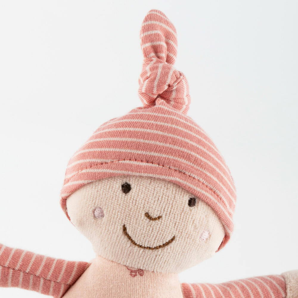 sigikid Püppchen sigibaby, Rassel, Puppe, Rasselpüppchen, Spielzeug, Baby, Baumwolle, Rosa, 39984