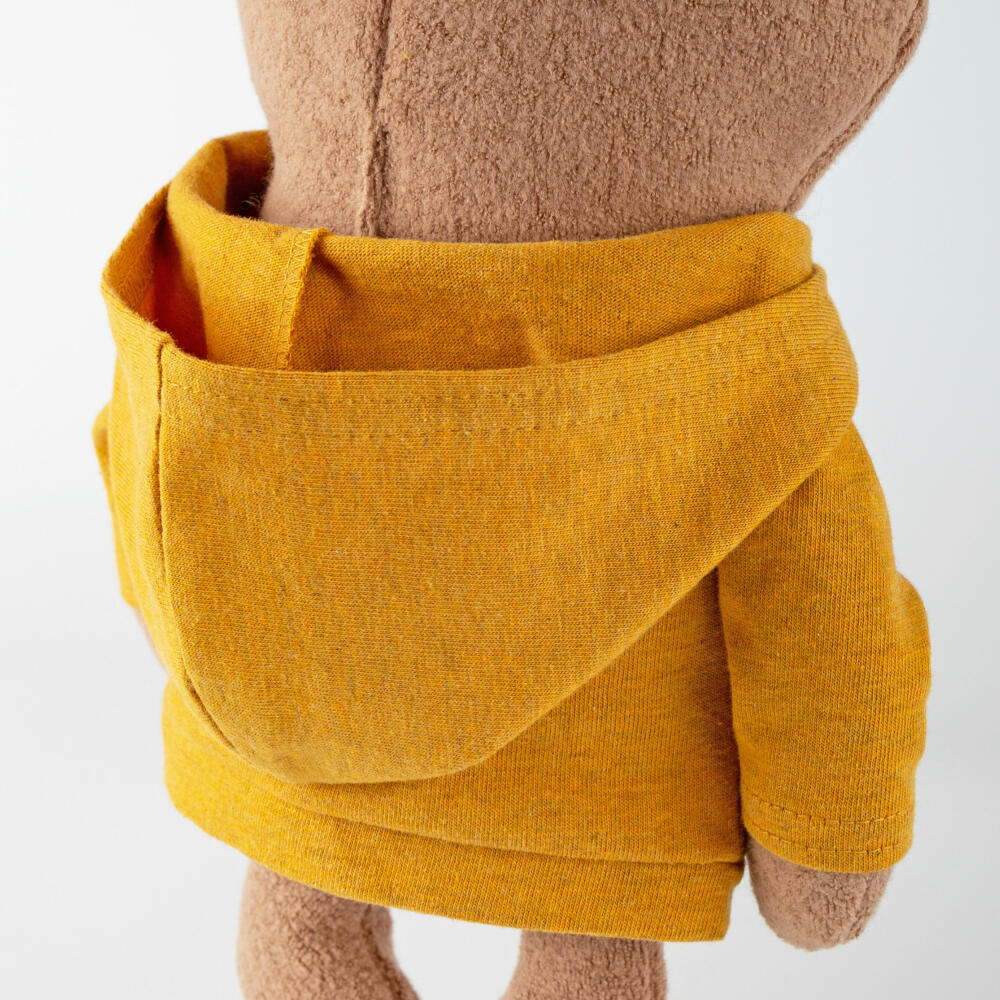 sigikid Mister O Lui Mister O Lui, gelber Hoodie, Kuscheltier, Plüschtier, Stofftier, Baumwolle / Polyester, 52903