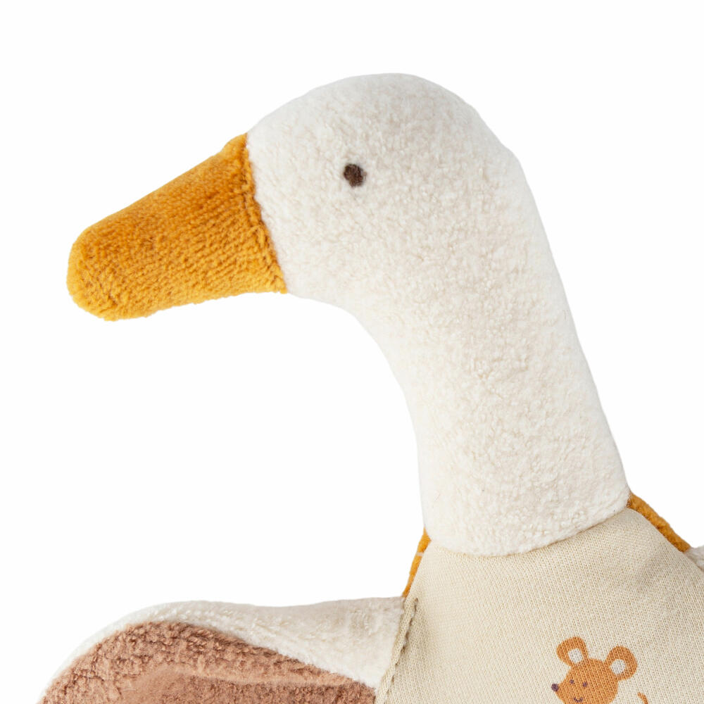 sigikid Greifling Gans sigibaby, Greifspielzeug, Babyspielzeug, Spielzeug, Baby, Baumwolle, Cremeweiß, 39980