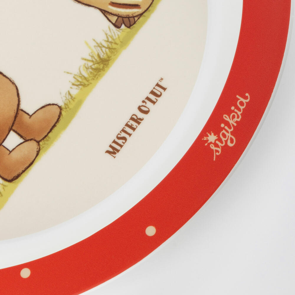 sigikid Mister O Lui Teller rot, Speiseteller, Kinderteller, Kinder, rPET, Ø 22 cm, 52916