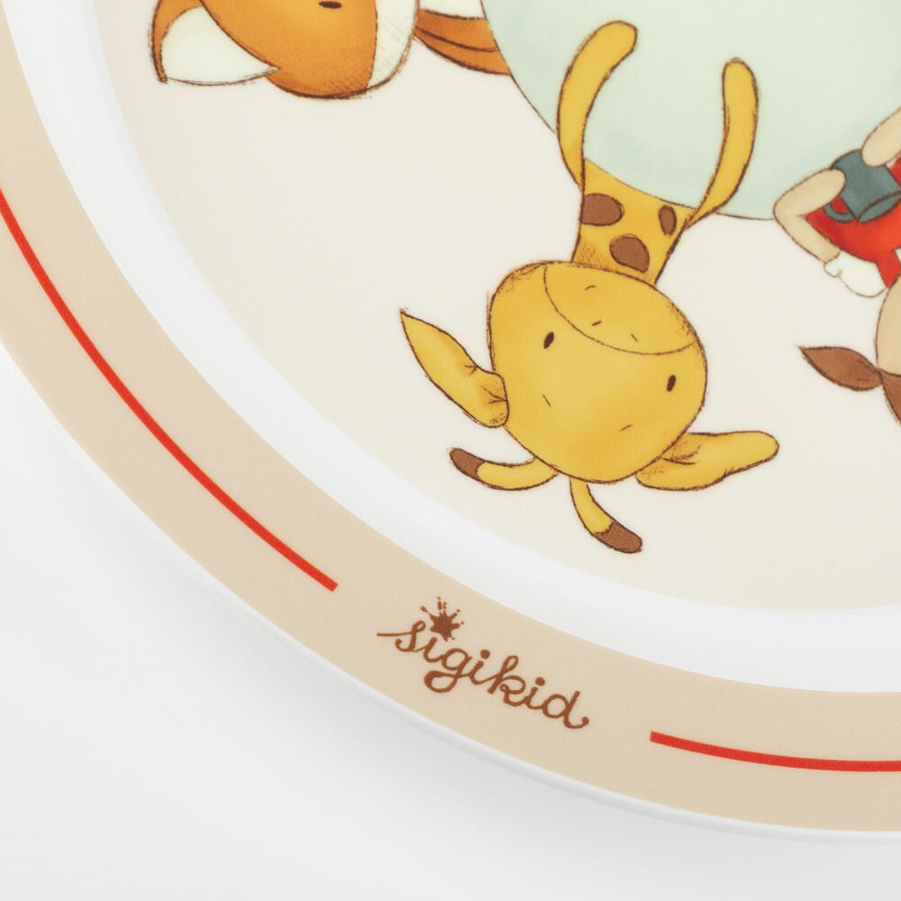 sigikid Mister O Lui Teller beige, Speiseteller, Kinderteller, Kinder, rPET, Ø 22 cm, 52921