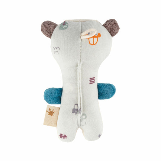 sigikid Greifling Dachs sigibaby, Greifspielzeug, Babyspielzeug, Spielzeug, Baby, Baumwolle, Weiß / Blau, 39987