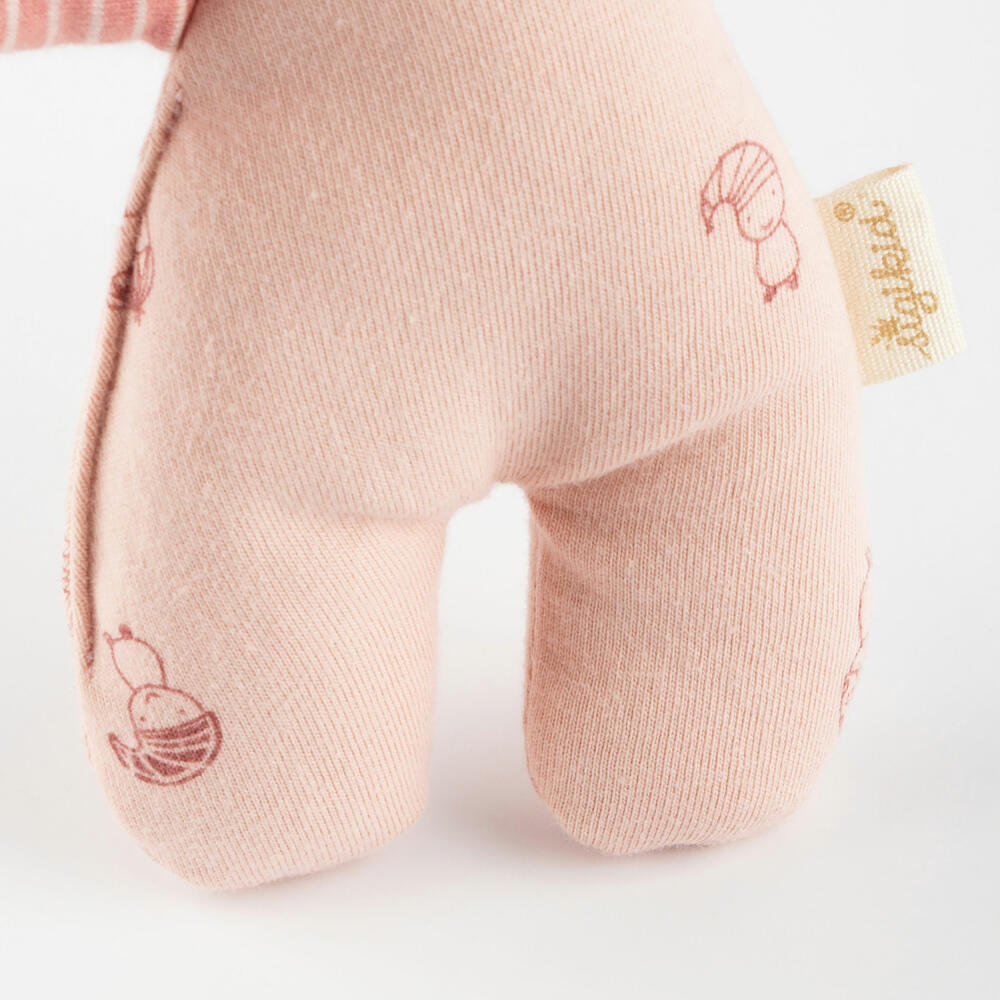 sigikid Püppchen sigibaby, Rassel, Puppe, Rasselpüppchen, Spielzeug, Baby, Baumwolle, Rosa, 39984