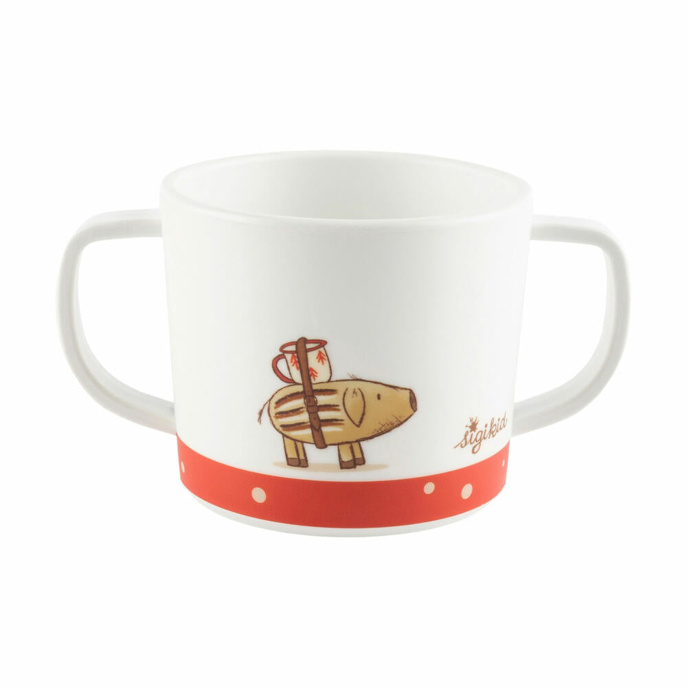 sigikid Mister O Lui Tasse rot, Kindertasse, Henkeltasse, Trinklerntasse, rPET, 250 ml, 52915