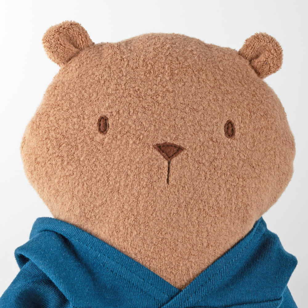 sigikid Mister O Lui Mister O Lui, blauer Hoodie, Kuscheltier, Plüschtier, Stofftier, Baumwolle / Polyester, 52933