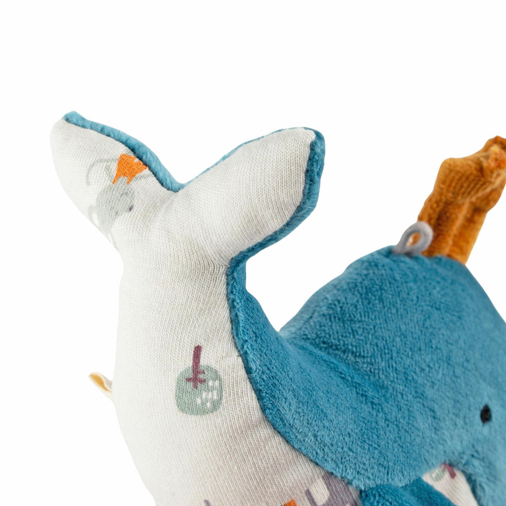 sigikid Greifling Wal sigibaby, Greifspielzeug, Babyspielzeug, Spielzeug, Baby, Baumwolle, Blau, 39983