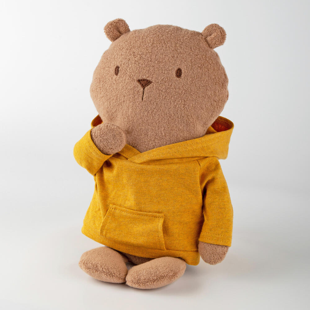 sigikid Mister O Lui Mister O Lui, gelber Hoodie, Kuscheltier, Plüschtier, Stofftier, Baumwolle / Polyester, 52903