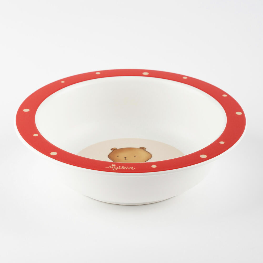 sigikid Mister O Lui Schüssel rot, Schale, Müslischale, Kinderschüssel, Kinder, rPET, Ø 15.5 cm, 52917