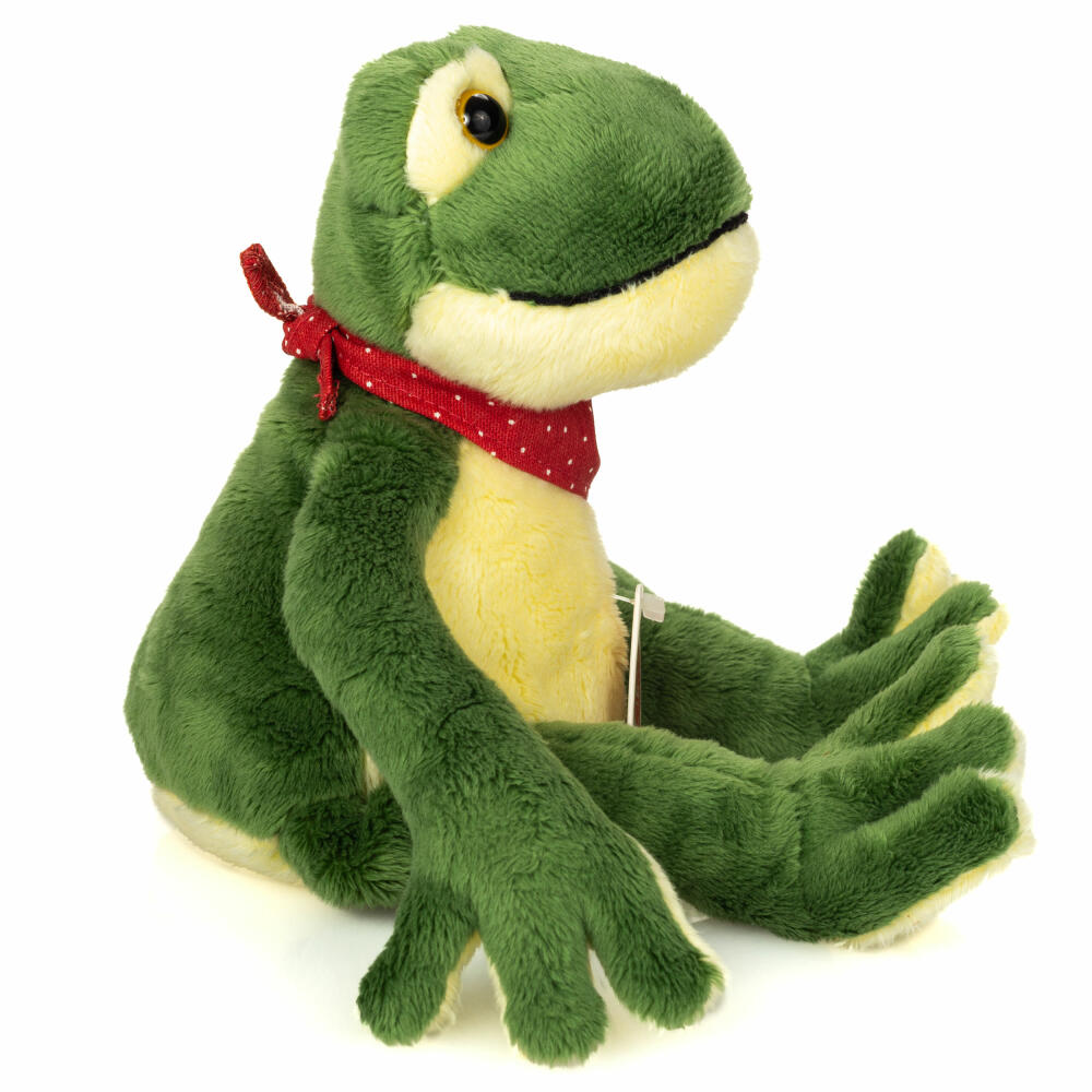 Teddy Hermann Schlenkerfrosch, Kuscheltier, Stofftier, Plüschtier, 28 cm, 920212