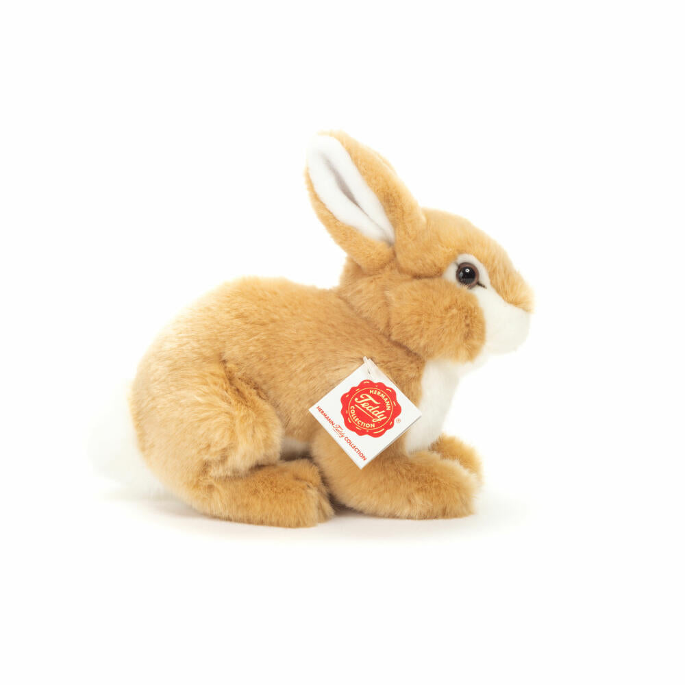 Teddy Hermann Hase sitzend, Kuscheltier, Stofftier, Plüschtier, Beige, 20 cm, 937265