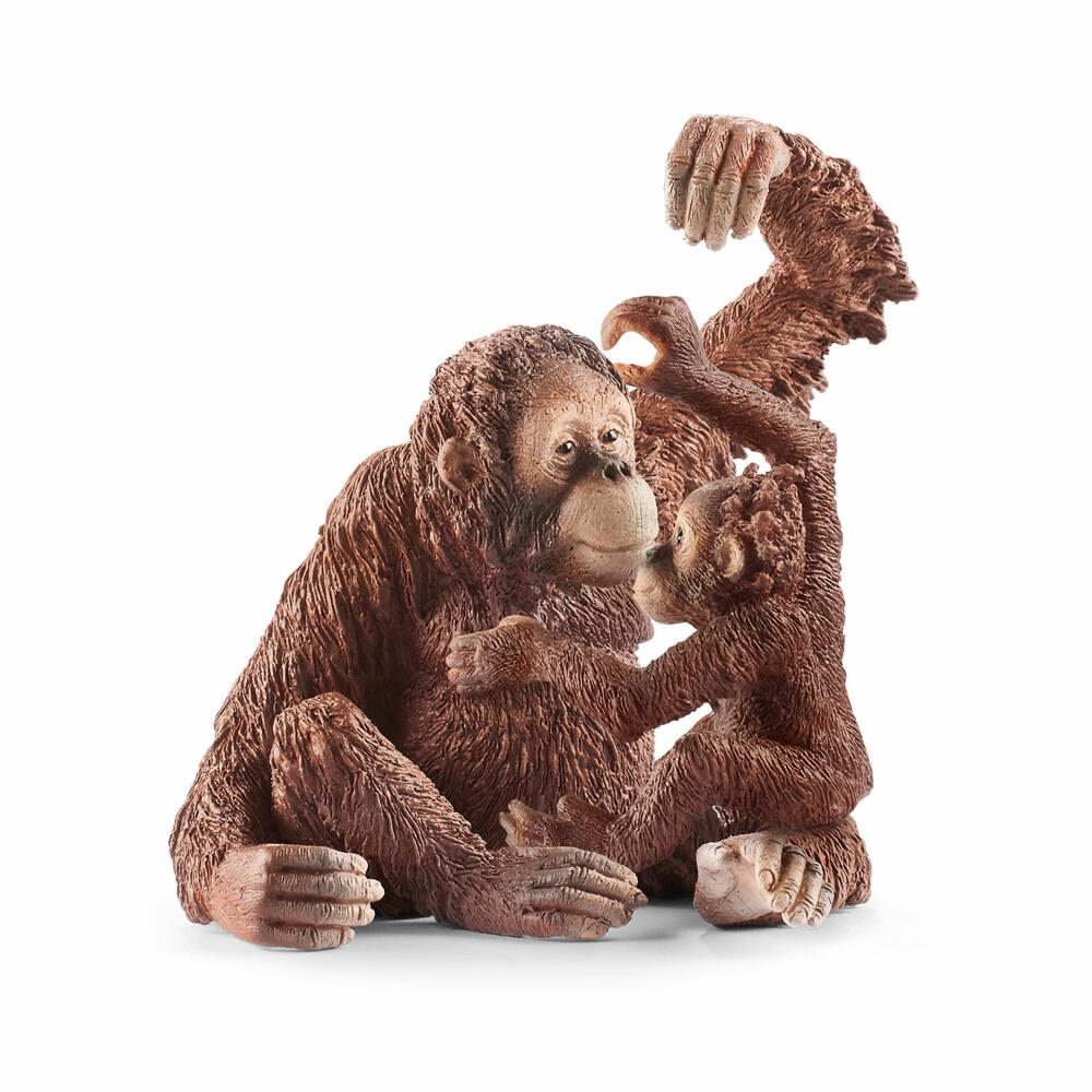Schleich Wild Life Orang-Utan Weibchen, Affe, Wildtier, Spielfigur, Spielzeug, 14775