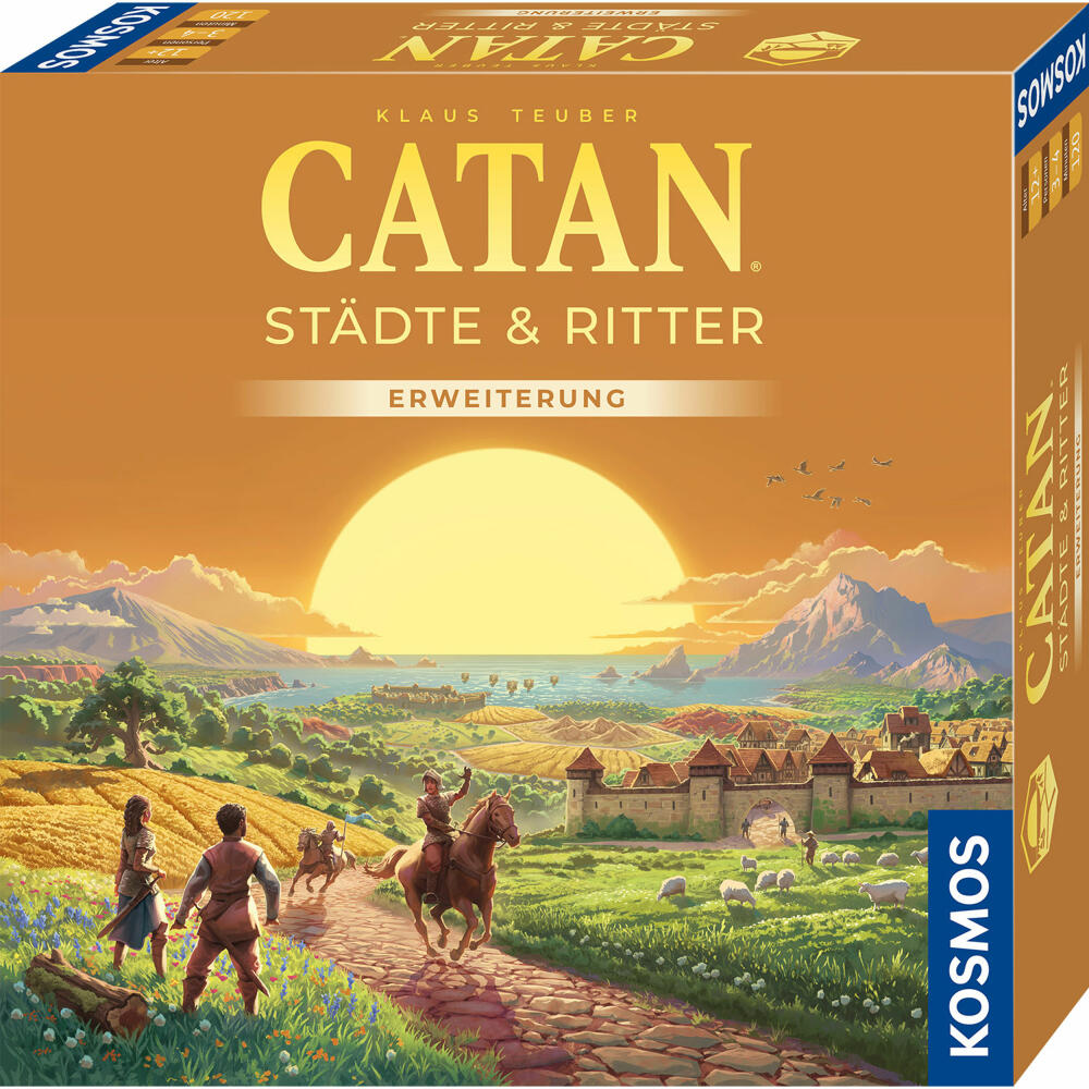 KOSMOS CATAN Städte & Ritter Erweiterung, 3 - 4 Spieler, Strategiespiel, Gesellschaftsspiel, 684754