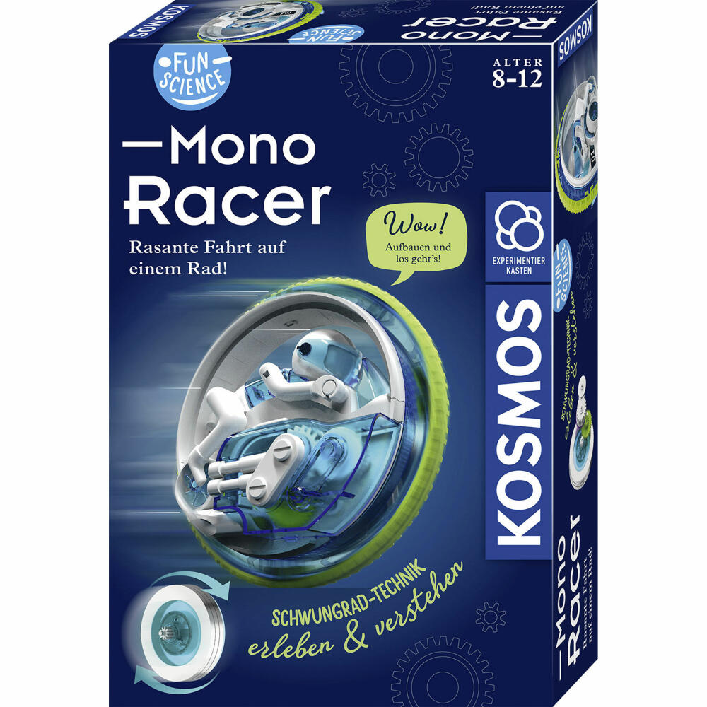 KOSMOS Fun Science Mono Racer, Experimentierkasten, Baukasten, ab 8 Jahren, 645342
