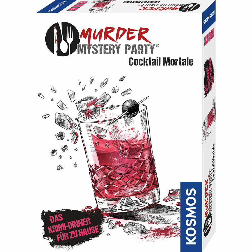 KOSMOS Murder Mystery Party Cocktail Mortale, Gesellschaftsspiel, Spiel, Krimi Dinner, ab 16 Jahren, 685034