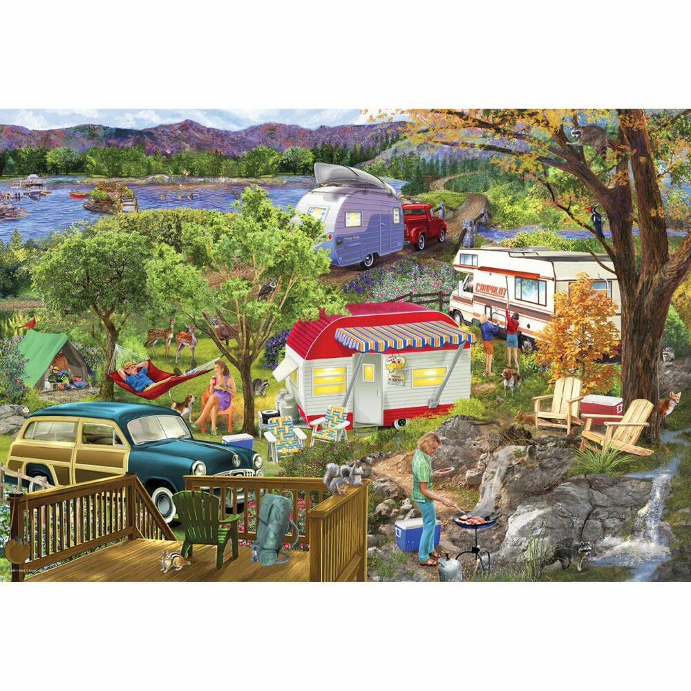 Eurographics Puzzle in Blechdose Camper Trailer, Wohnwagen, 550 Teile, 8551-5994