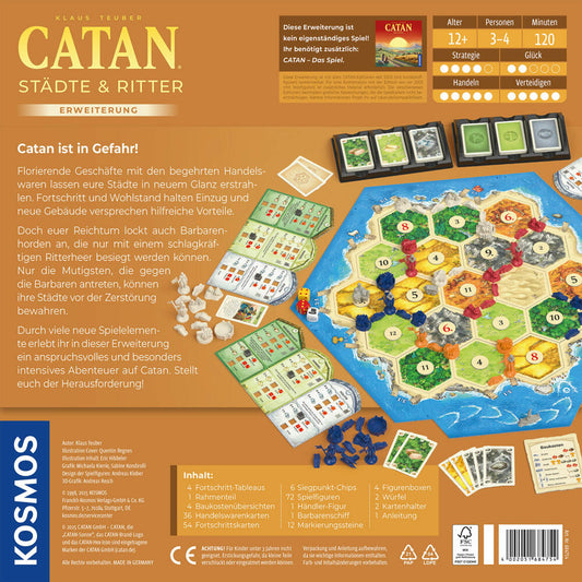 KOSMOS CATAN Städte & Ritter Erweiterung, 3 - 4 Spieler, Strategiespiel, Gesellschaftsspiel, 684754