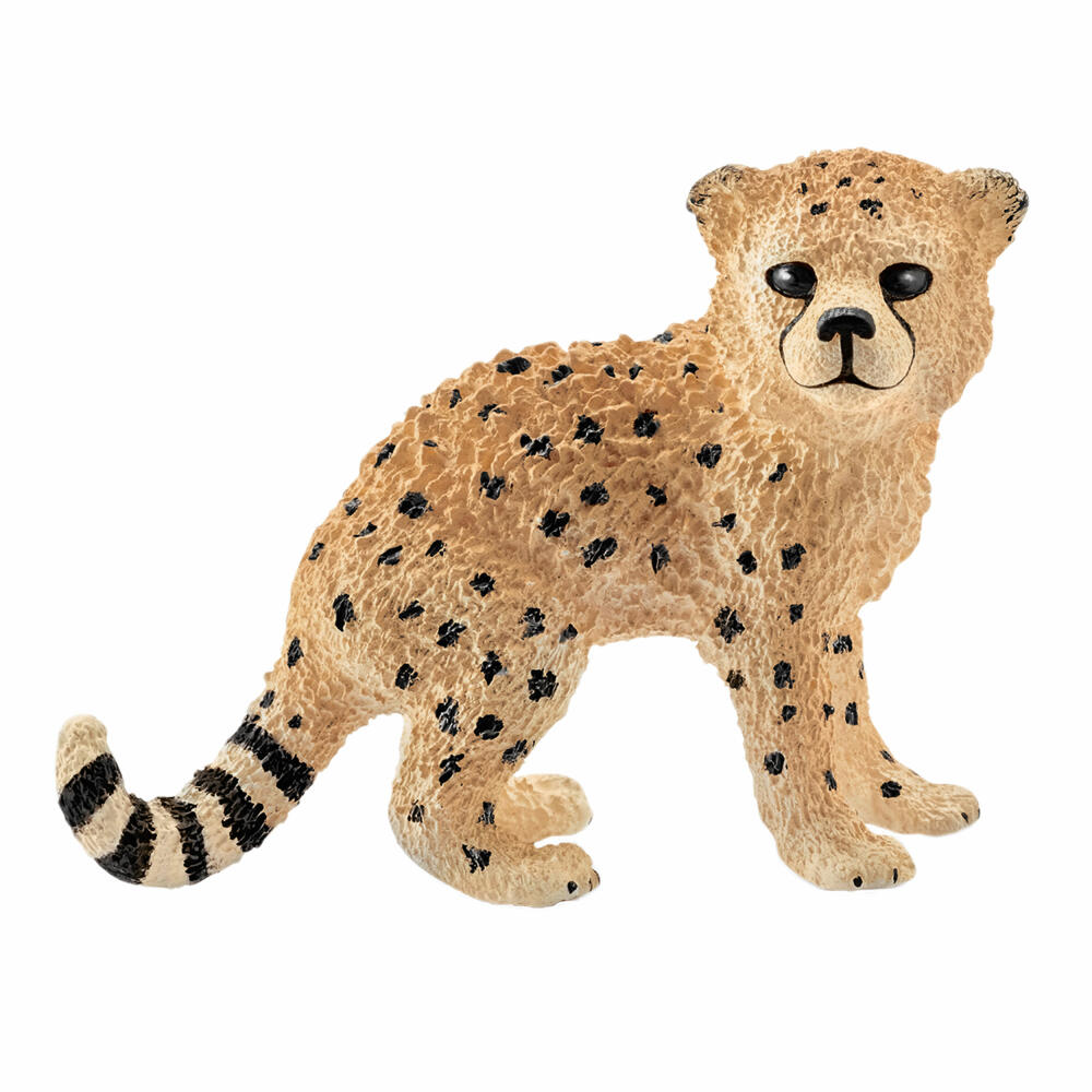 Schleich Wild Life Gepardenbaby, Gepard, Gepardin, Raubkatze, Raubtier, Spielfigur, 5 cm, 14747