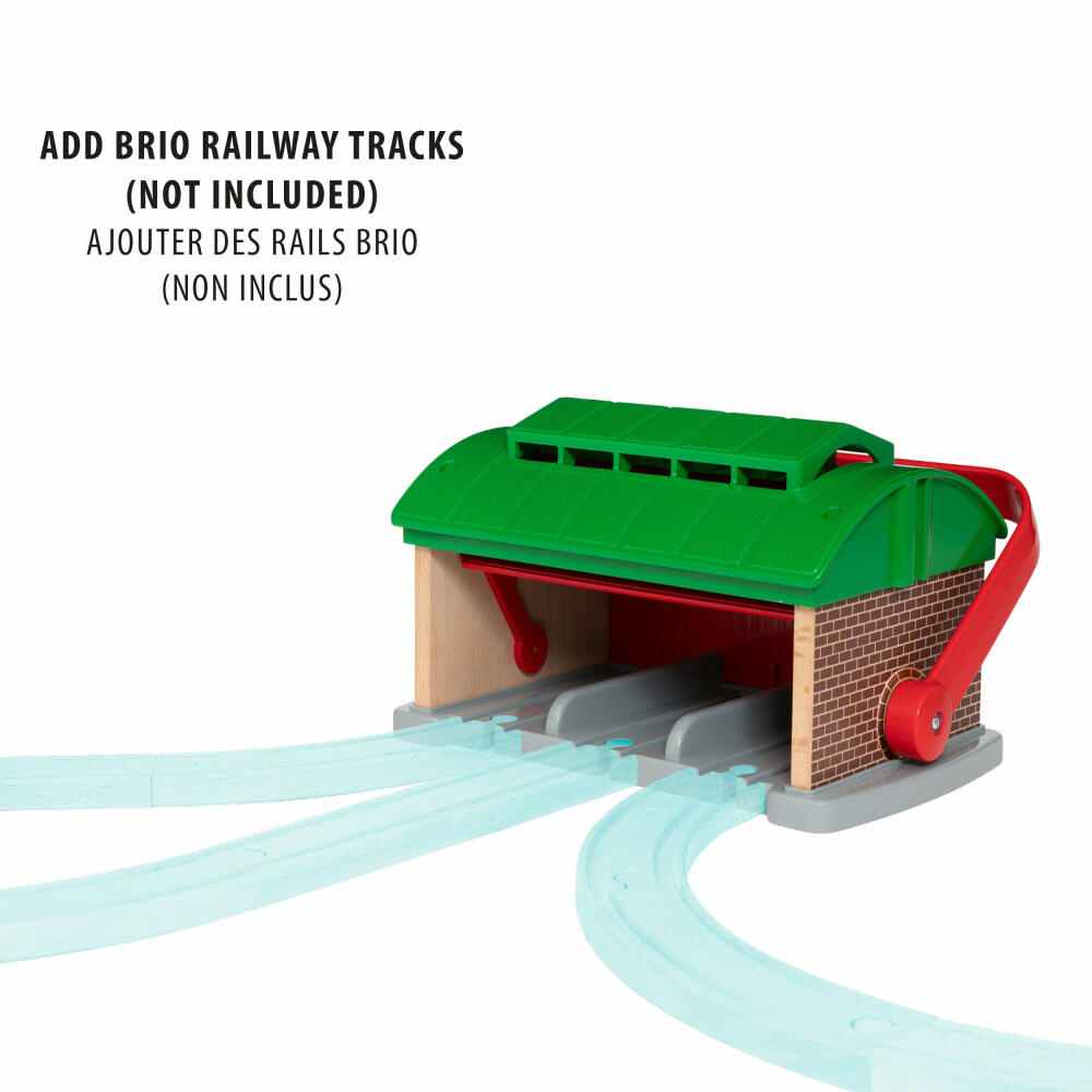 Brio Take Along Engine Shed with Passenger Train, 3-piece, Shed, Railway, Wooden Railway, Accessories, Toy, 33474