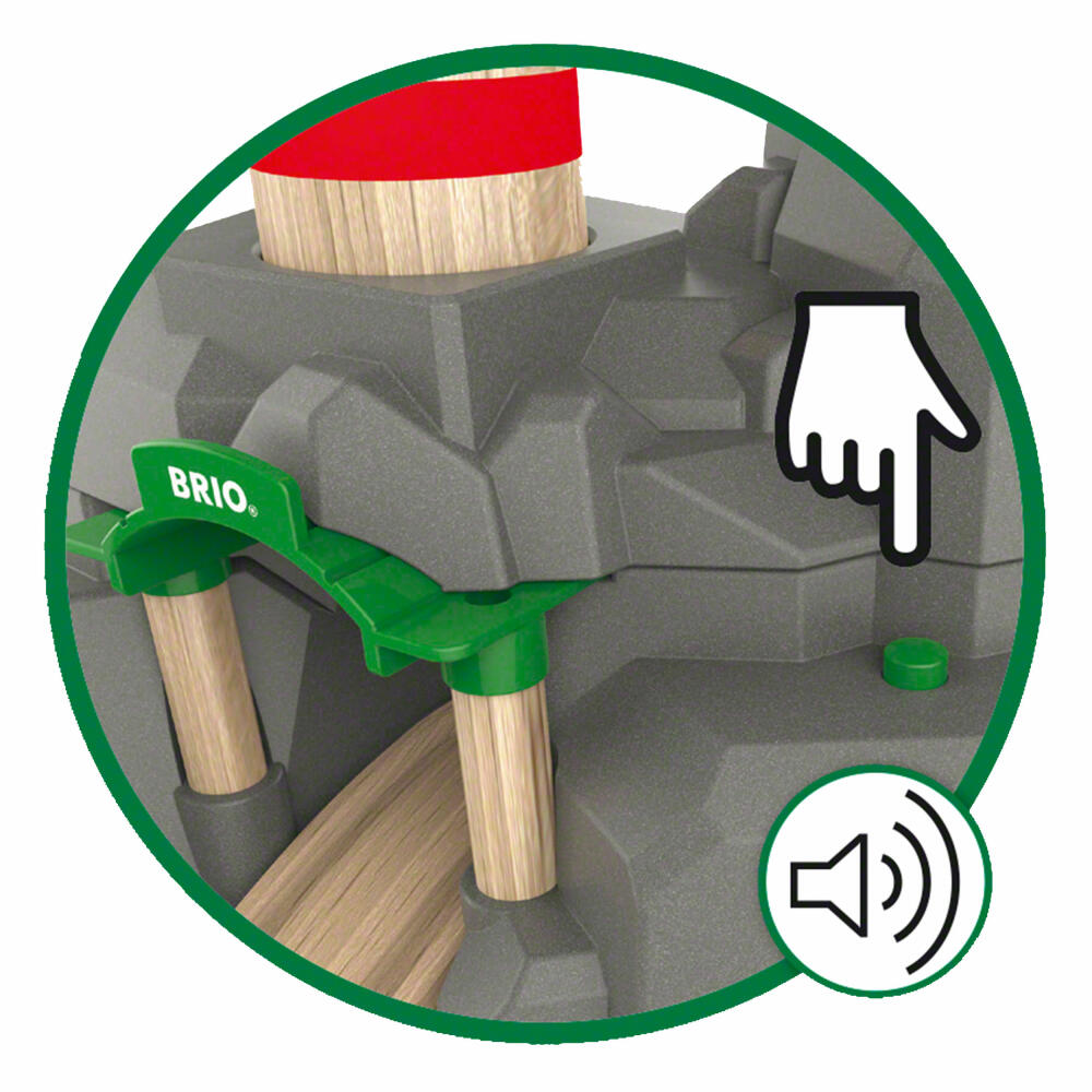 Brio Große Goldmine mit Sound-Tunnel, 7-tlg., Bergmine, Holzspielzeug, Spielzeug, 33889