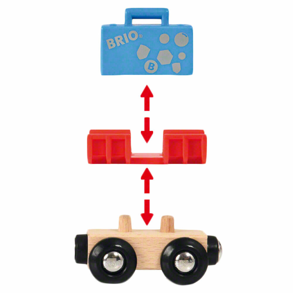 BRIO Flughafen-Gepäckwagen, 8-tlg., Geländewagen, Holzspielzeug, Holz Spielzeug, 33893