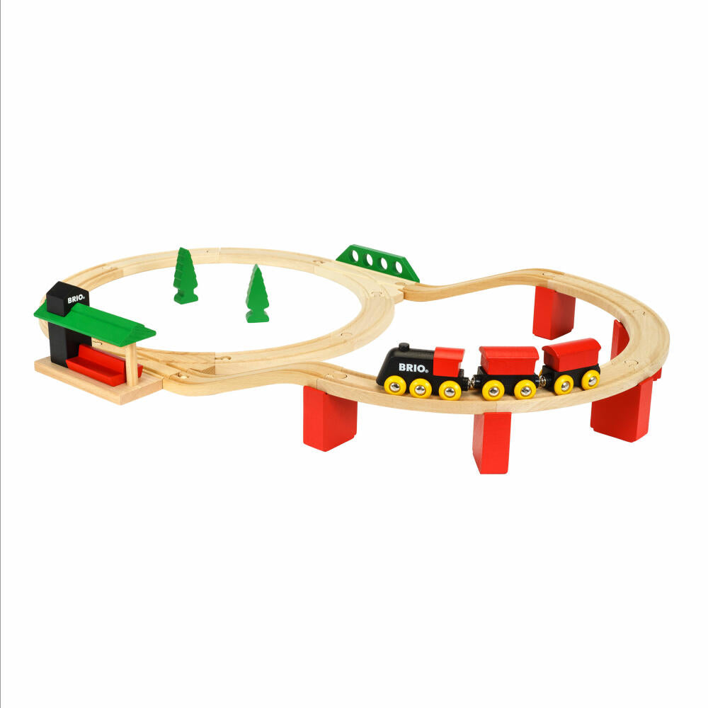 BRIO Classic Deluxe-Set, Holzeisenbahn, Eisenbahn, Holzspielzeug, Holz Spielzeug, 33424