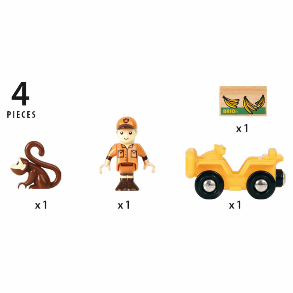 BRIO Spielpäckchen Safari, 4-tlg., Geländefahrzeug, Auto, Kinderspielzeug, Spielzeug, 33865