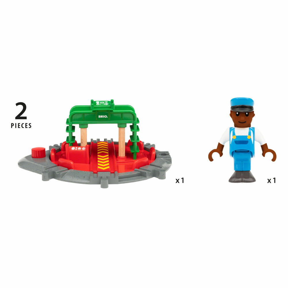 Brio Locomotive Turntable with Control Bridge, Wooden Railway, Railway Accessories, Wooden Toys, Toys, 33476