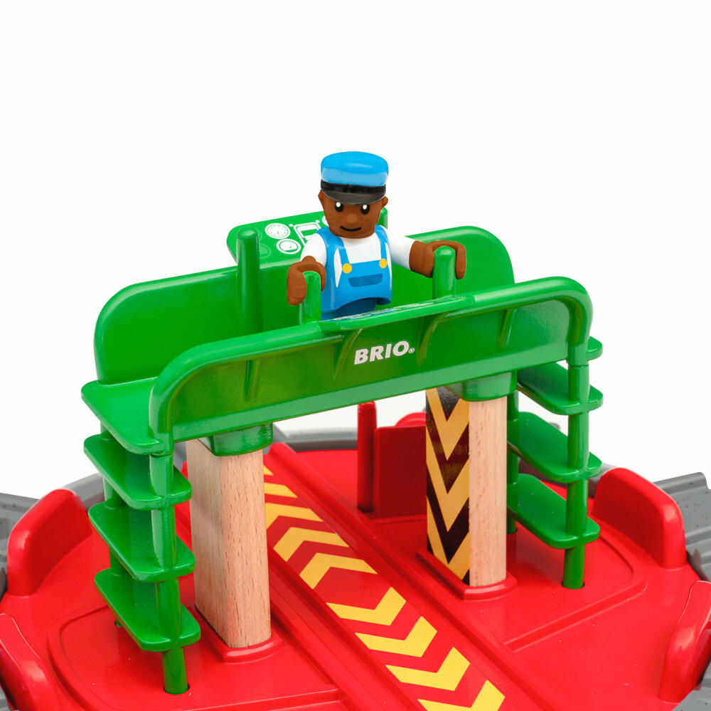 Brio Locomotive Turntable with Control Bridge, Wooden Railway, Railway Accessories, Wooden Toys, Toys, 33476