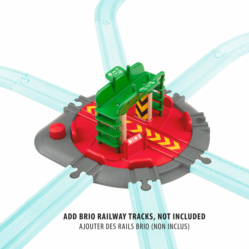 Brio Locomotive Turntable with Control Bridge, Wooden Railway, Railway Accessories, Wooden Toys, Toys, 33476