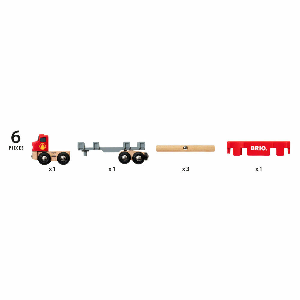 Brio wooden transporter with magnetic load, transporter, accessories for wooden railway, wooden toys, wooden toys, 33657