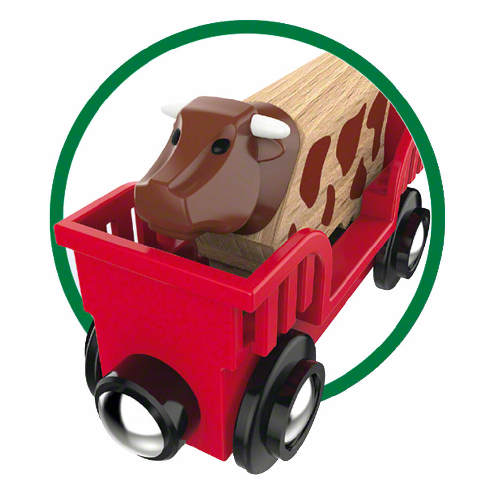 Brio play pack farmer with cow, 4 pieces, farm, farmyard, wooden toy, toy, 33879
