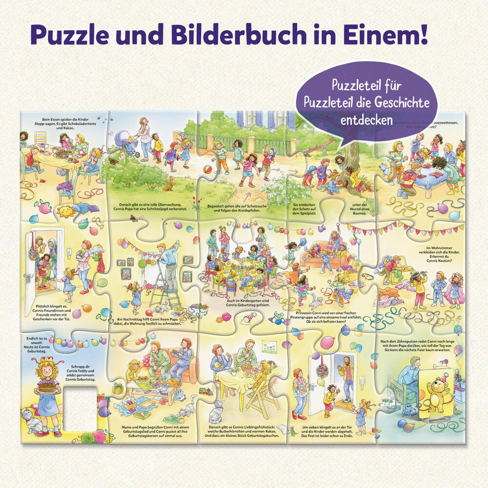 KOSMOS My first story puzzle Conni has a birthday, puzzle game, story, short story, children's game, 683481