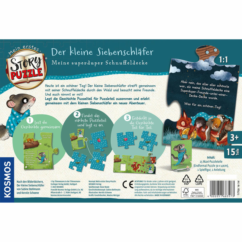 KOSMOS My first story puzzle The little dormouse, puzzle game, story, short story, children's game, 683573