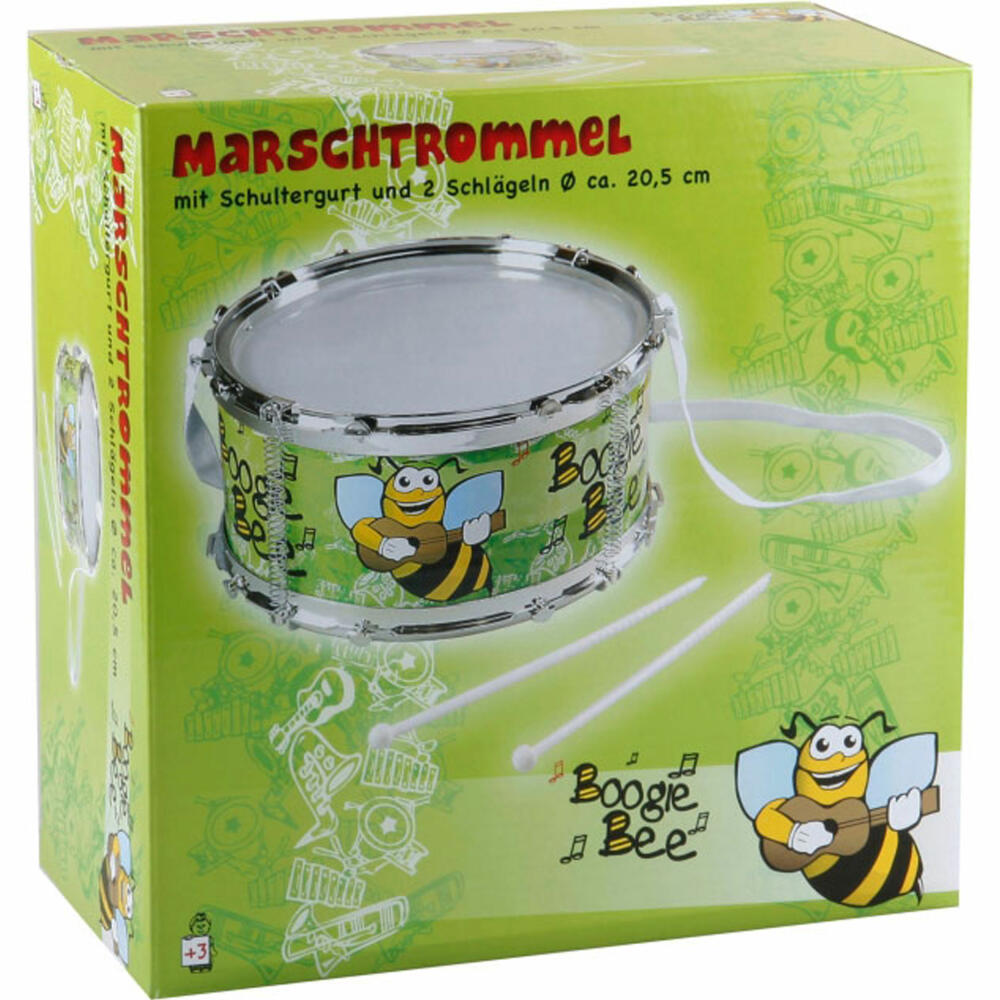 Boogie Bee Boogie Bee Marching Drum with Drumsticks, #20.5 cm