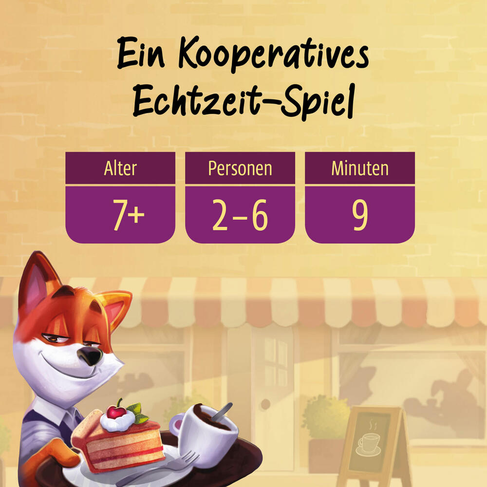 KOSMOS 3 Minute Crazy Café, cooperative real-time game, family game, board game, ages 7 and up, 683788