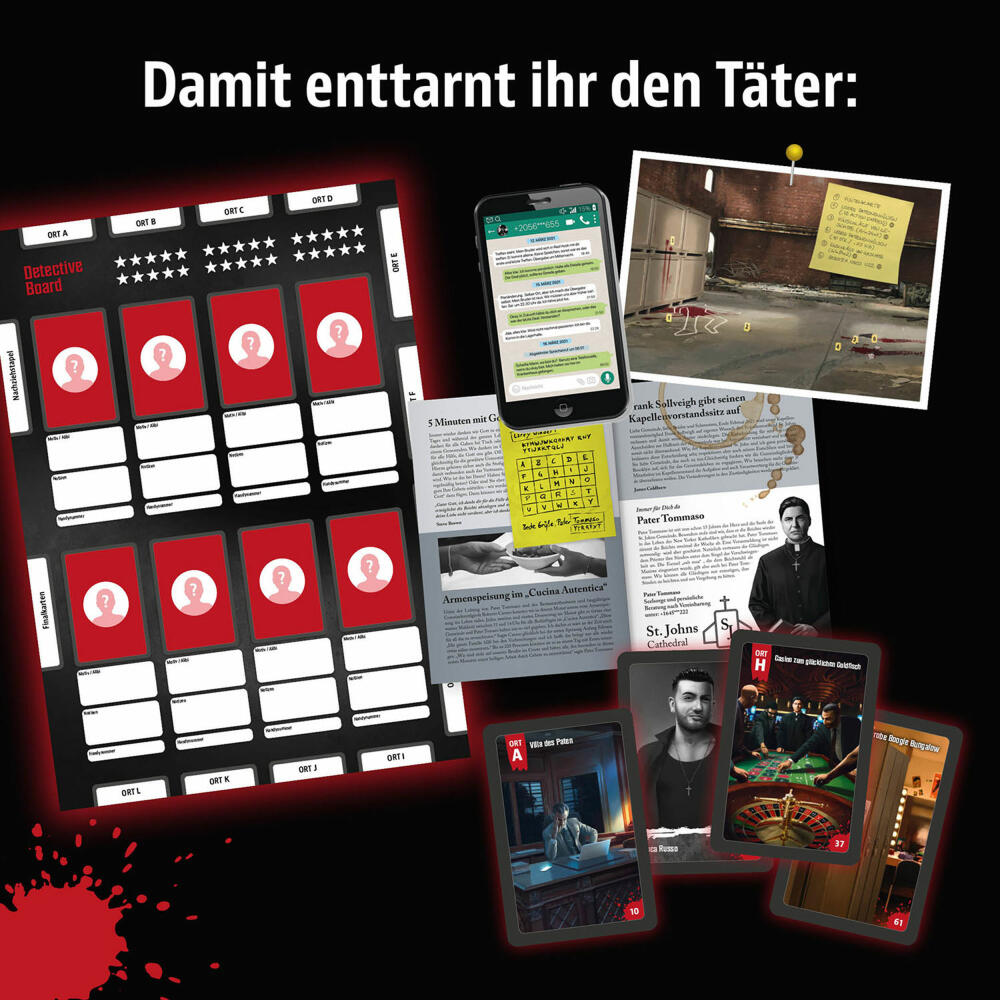 KOSMOS Masters of crime - Vendetta, crime game, cooperative game, board game, ages 14 and up, 683825