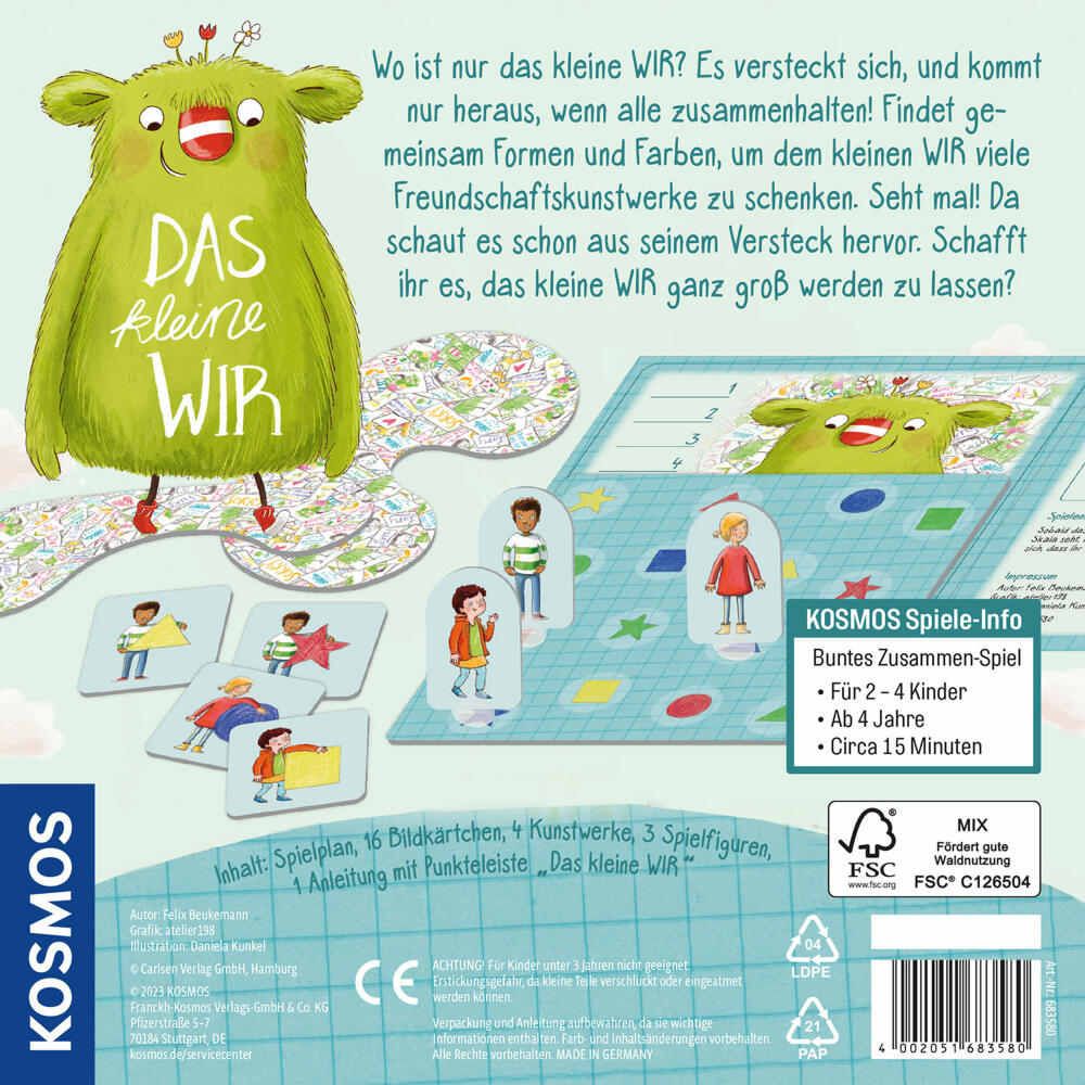 KOSMOS The Little We, Cooperative Children's Game, Board Game, Children's Game, from 4 years, 683580