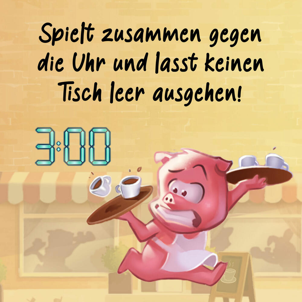 KOSMOS 3 Minute Crazy Café, cooperative real-time game, family game, board game, ages 7 and up, 683788
