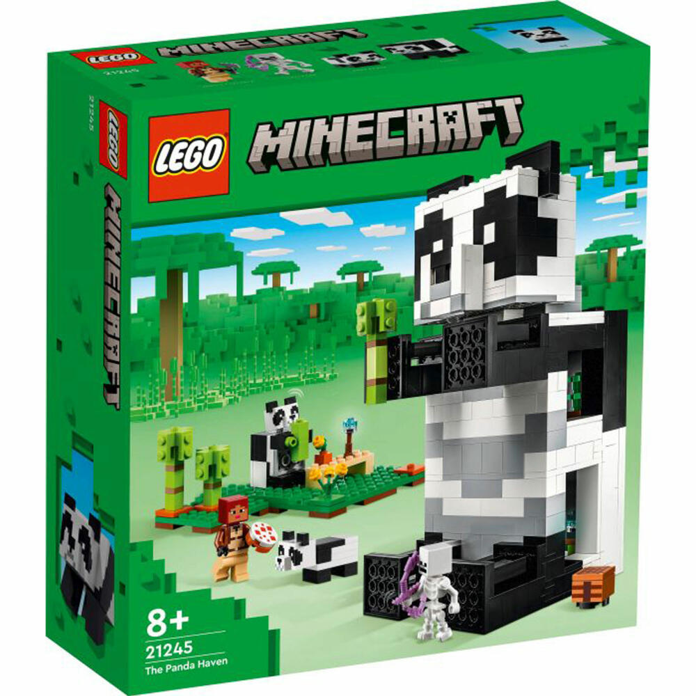 LEGO Minecraft Das Pandahaus, 553-tlg., Bauset, Konstruktionsset, Bausteine, Spielzeug, ab 8 Jahre, 21245