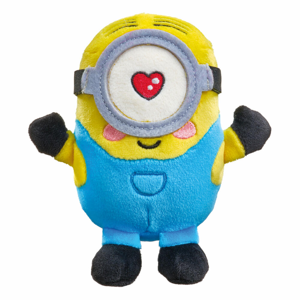 Schmidt Spiele Plush Figure Minions, Stuart, in love, Movie Figure, Minion, Plush, 15 cm, 42729